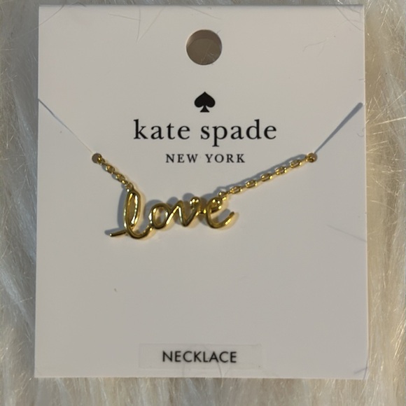 NWT-Kate Spade Say Yes Love Pendant & Earring Set - Picture 3 of 9